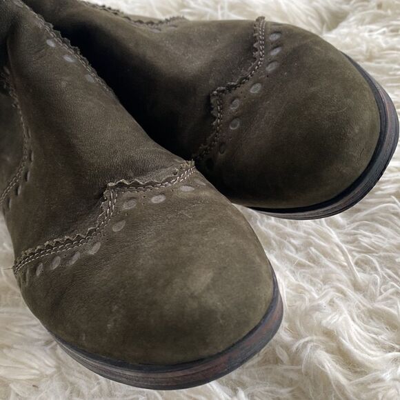 Geox Olive Green Suede Boots 36=6.5-7 - Picture 9 of 9